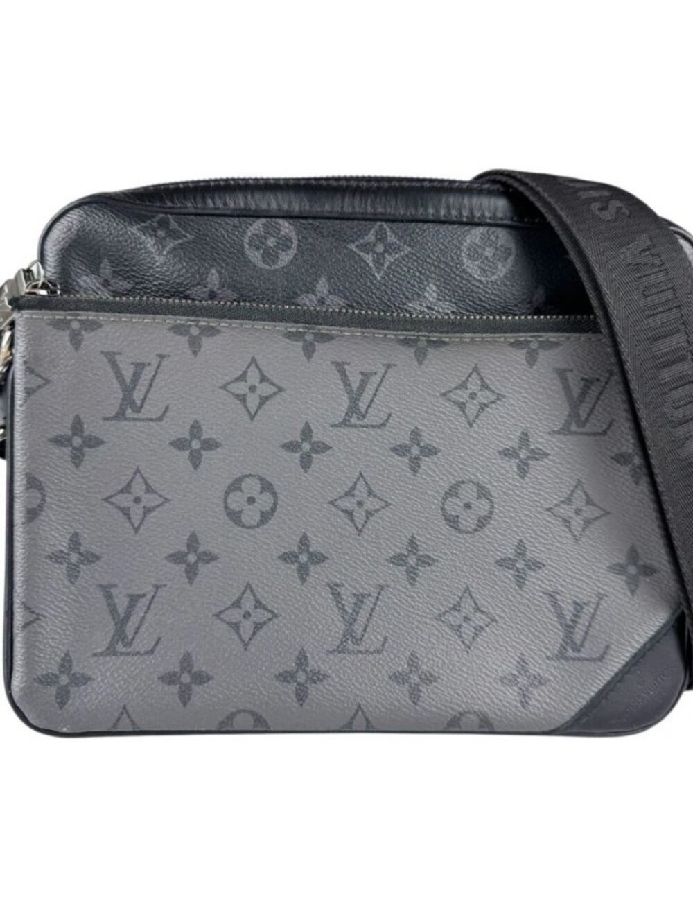 LOUIS VUITTON Trio Messenger Crossbody Shoulder Bag Black/Grey